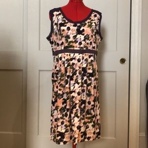 Simple Vera Vera Wang Pink Spotted Dress w/Pockets Size L